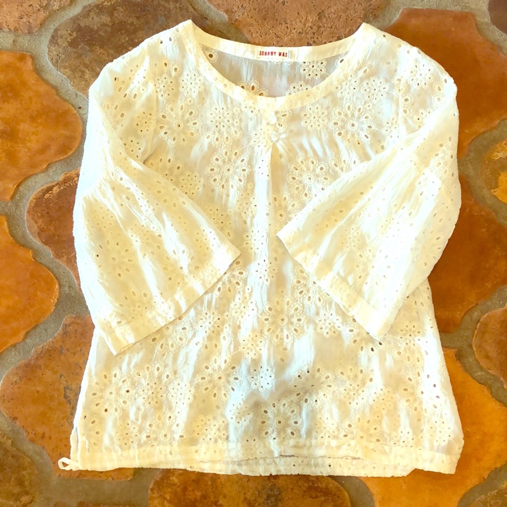 Johnny Was Eyelet Blouse